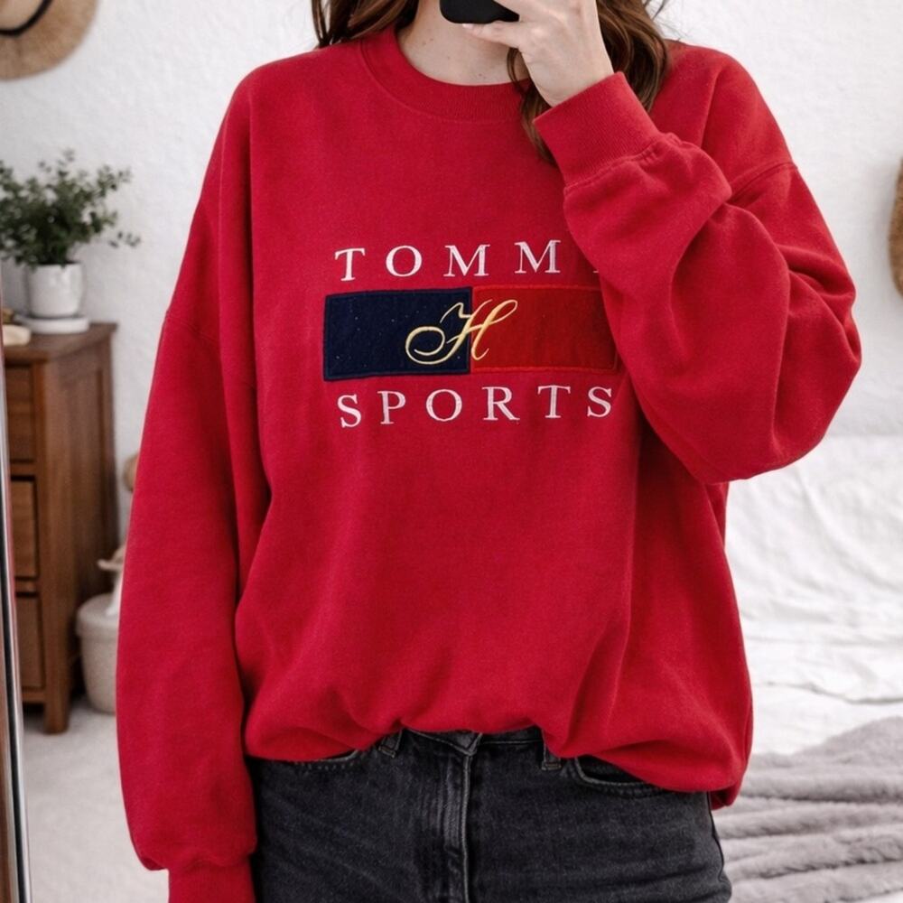 Vintage Tommy Hilfiger Sports Crewneck Sweatshirt Sz XL